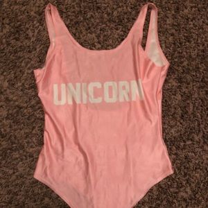 Pink One Piece Swimming Suit